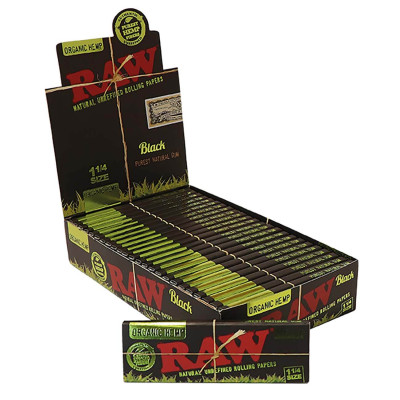 Бумага для самокруток RAW Black Organic Hemp 1¼ Бумага для самокруток RAW Black Organic Hemp 1¼
