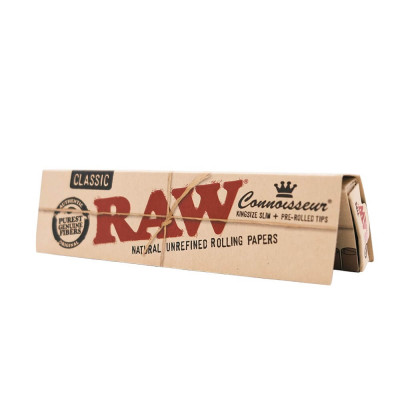 Бумажки для самокруток RAW Connoisseur King Size Slim + Tips pre-rolled Бумажки для самокруток RAW Connoisseur King Size Slim + Tips pre-rolled