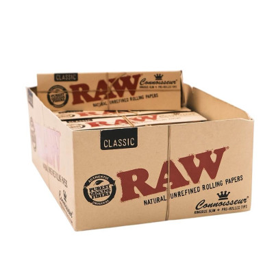 Бумажки для самокруток RAW Connoisseur King Size Slim + Tips pre-rolled Бумажки для самокруток RAW Connoisseur King Size Slim + Tips pre-rolled