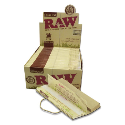 Бумага для самокруток RAW Organic Hemp Connoisseur King Size Slim + Tips